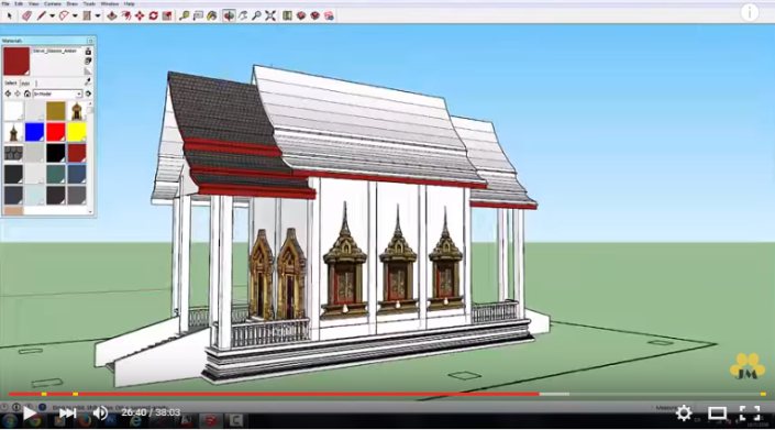 Sketchup pro 2015 How to Create thai temple model YouTube