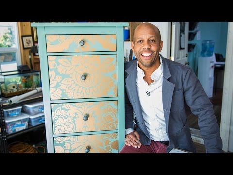 Home &amp; Family - How to Makeover your Dresser using Wallpaper