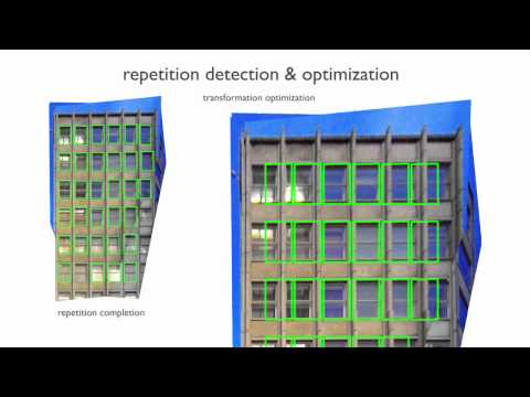 Factored Facade Acquisition using Symmetric Line Arrangements (Eurographics 2012)