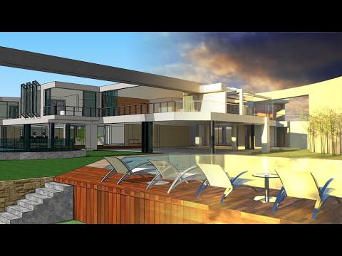SketchUp Exterior Rendering with FluidRay