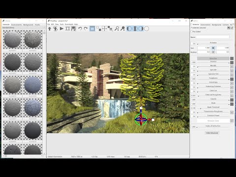 Scatter complex vegetation in FluidRay