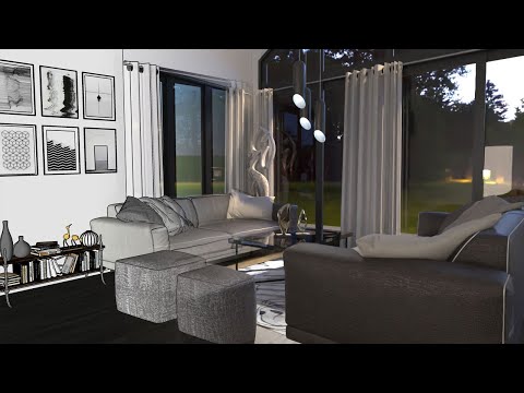 SketchUp Interior Rendering with FluidRay