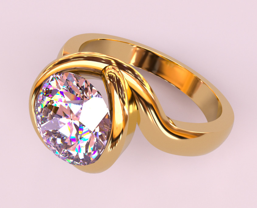 Jewelry Rendering | Diamond Ring Real-time jewerly rendering