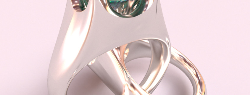 Jewelry Rendering | Gemstone Ring Real-time jewelry design
