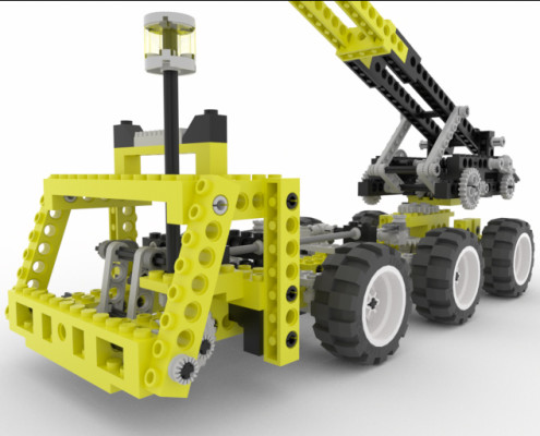 Lego crane in real-time