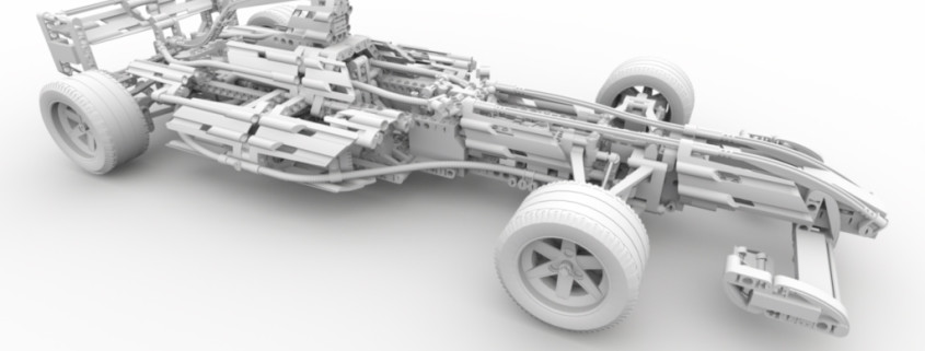 FluidRay RT real-time ambient occlusion of a lego car