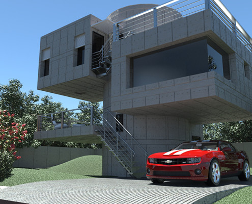 Modern House real-time rendering