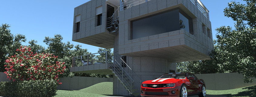 Modern House real-time rendering