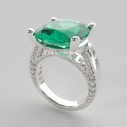 Jewelry Rendering | Gemstone Ring Rendered in FluidRay RT, design by Manuel Angel Piñeiro Solsona