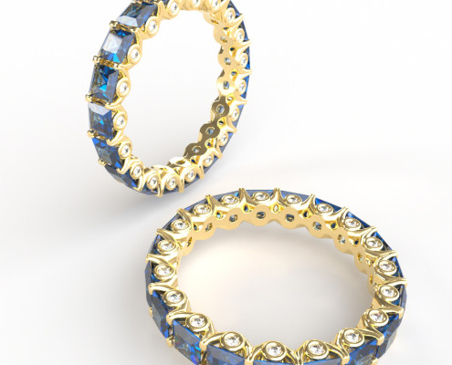 Jewelry Rendering | Gemstone Ring Rendered in FluidRay RT, design by Manuel Angel Piñeiro Solsona