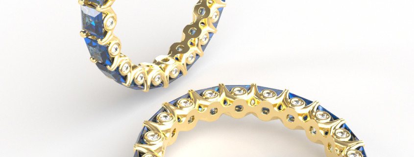 Jewelry Rendering | Gemstone Ring Rendered in FluidRay RT, design by Manuel Angel Piñeiro Solsona