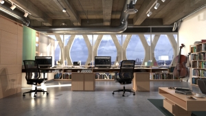 Office Interior Rendering with FluidRay