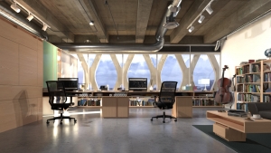 Office Interior Rendering with FluidRay