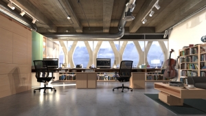 Office Interior Rendering with FluidRay