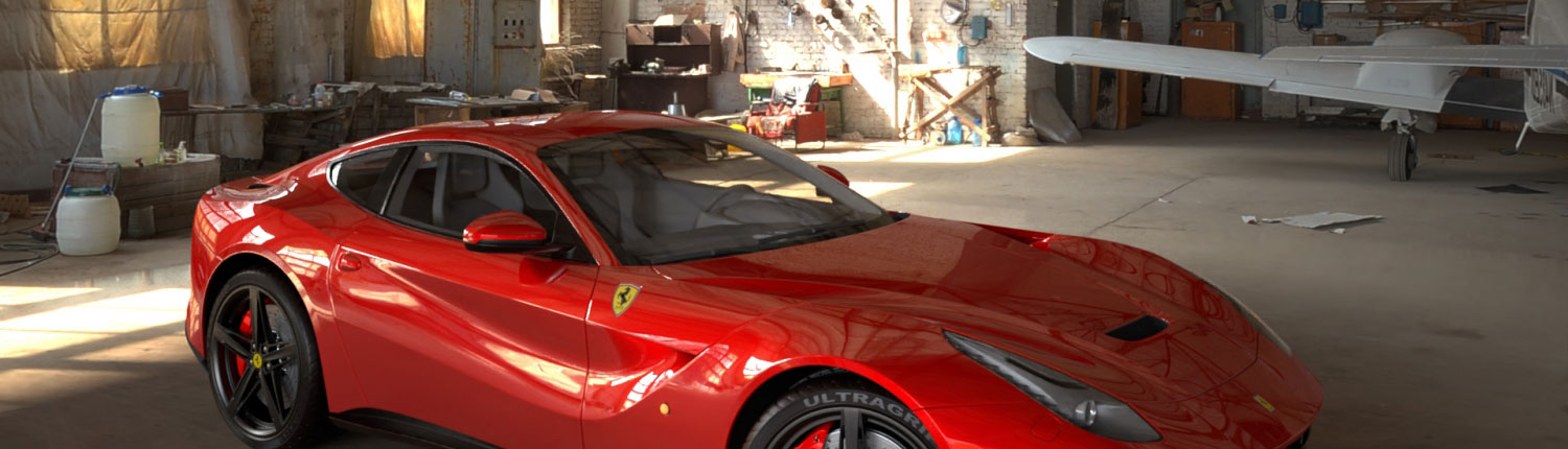 Ferrari Rendering with FluidRay