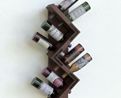 Bottle holder rendering with FluidRay