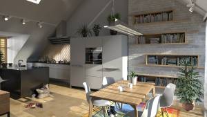 Interior render with FluidRay